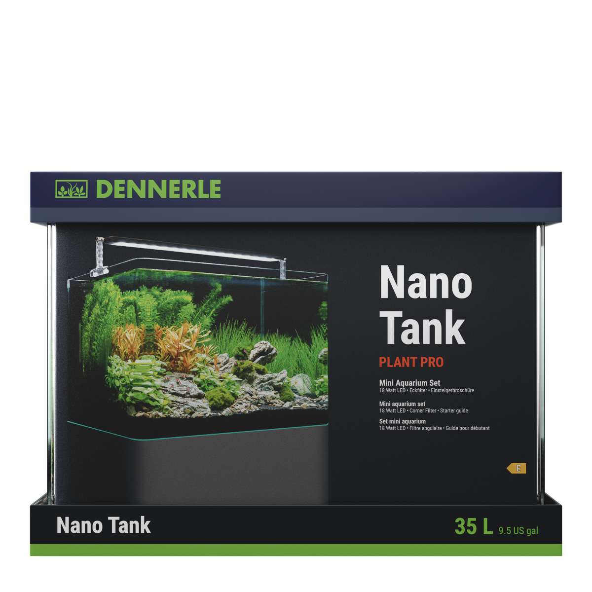 Nanotank 30 Aquarium mit Abdeckung und Unterlage