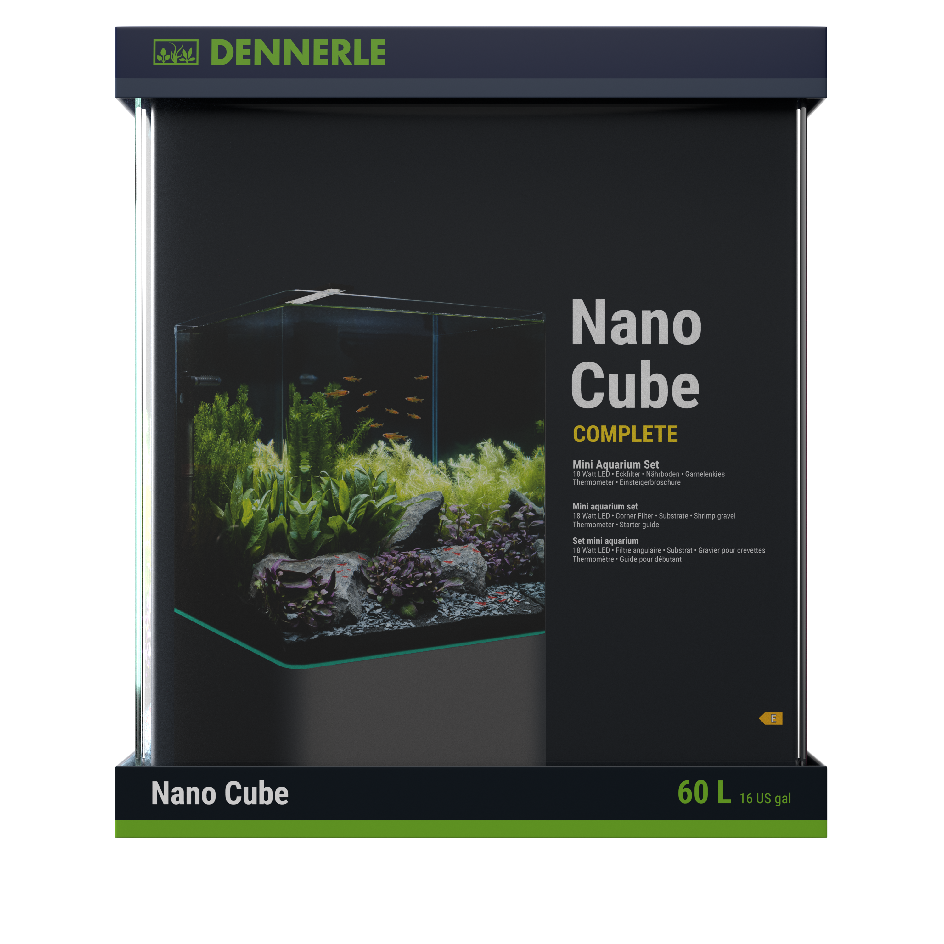 Avis DENNERLE Nano Cube Complete+ 60 L nano-aquarium 38 x 38 x 43 cm avec  substrat, gravier, filtration et éclairage Style LED L - Aquariums par  marques/Aquariums Dennerle -  - Aquariophilie