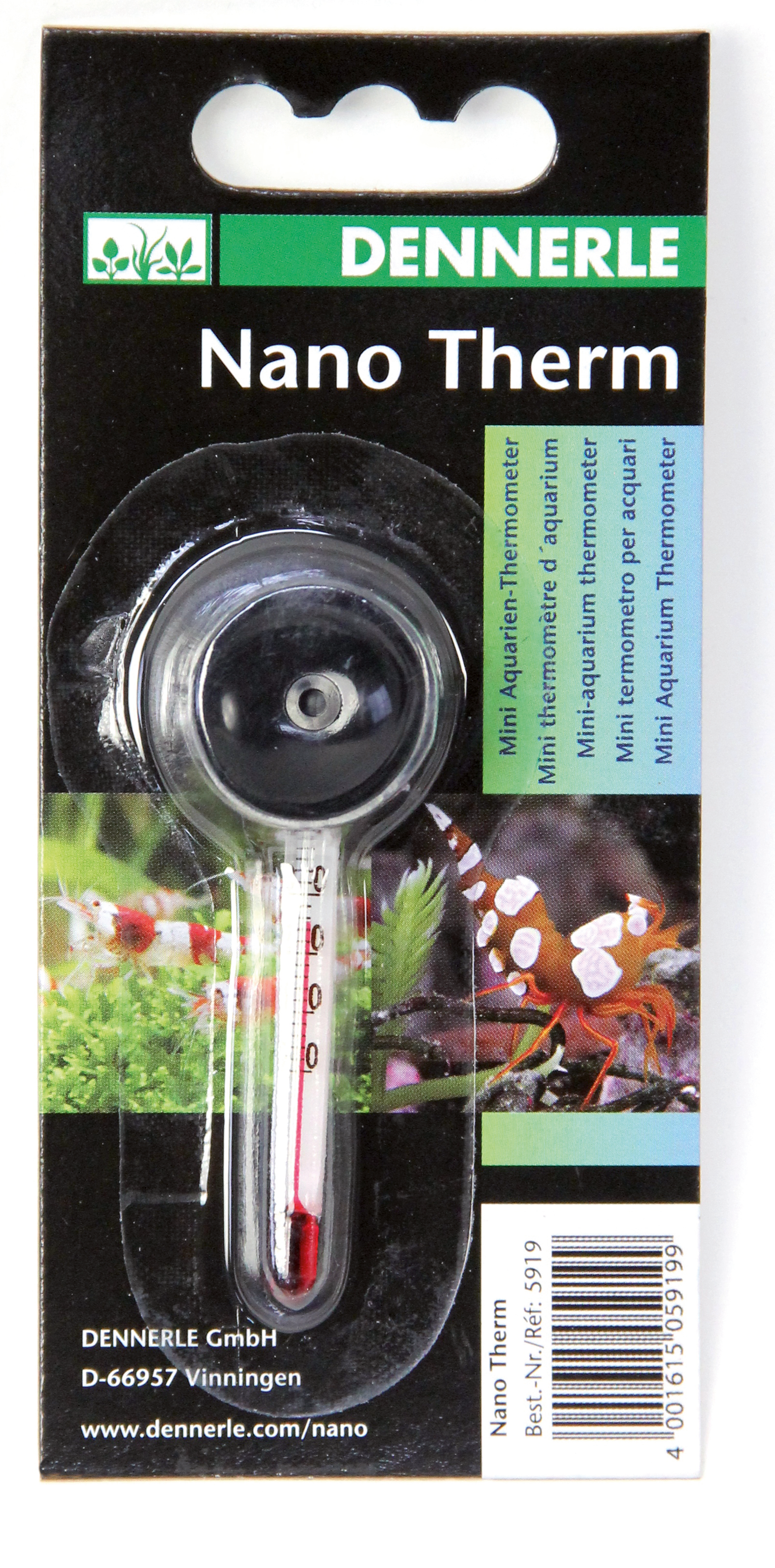 DENNERLE - Nano Therm - Mini Thermomètre d'Aquarium