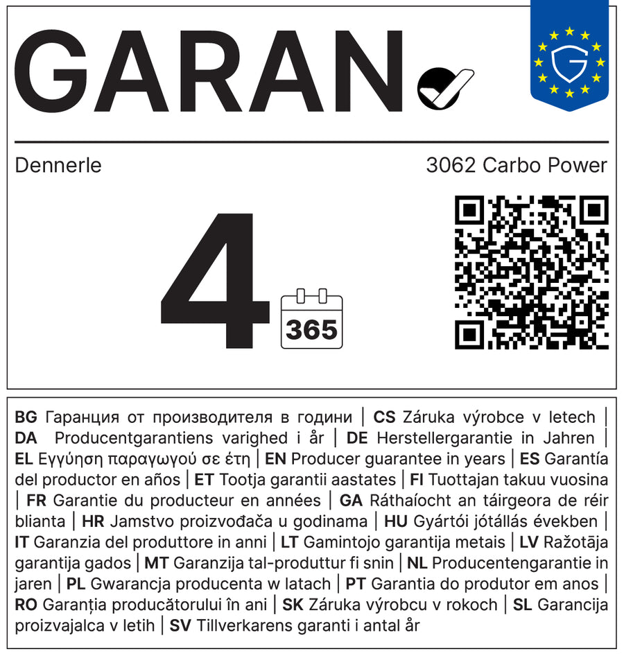 Label de garantie européen pour Carbo Power