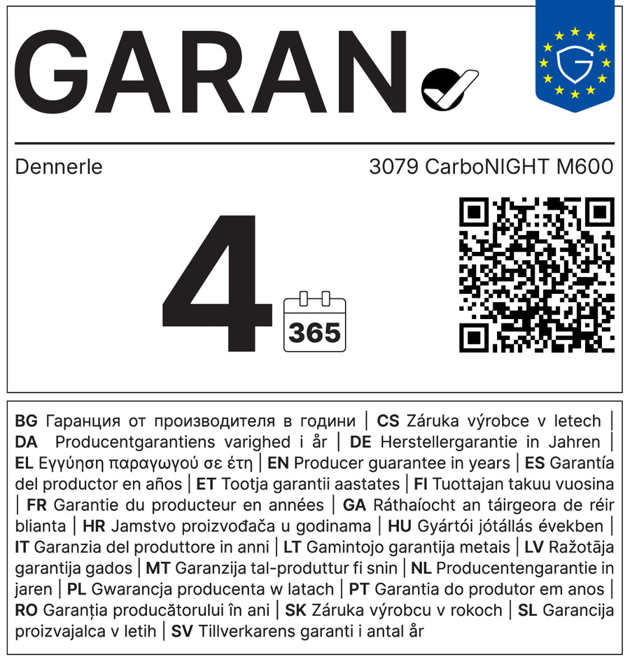 EU-Garantielabel für Carbo Night M600